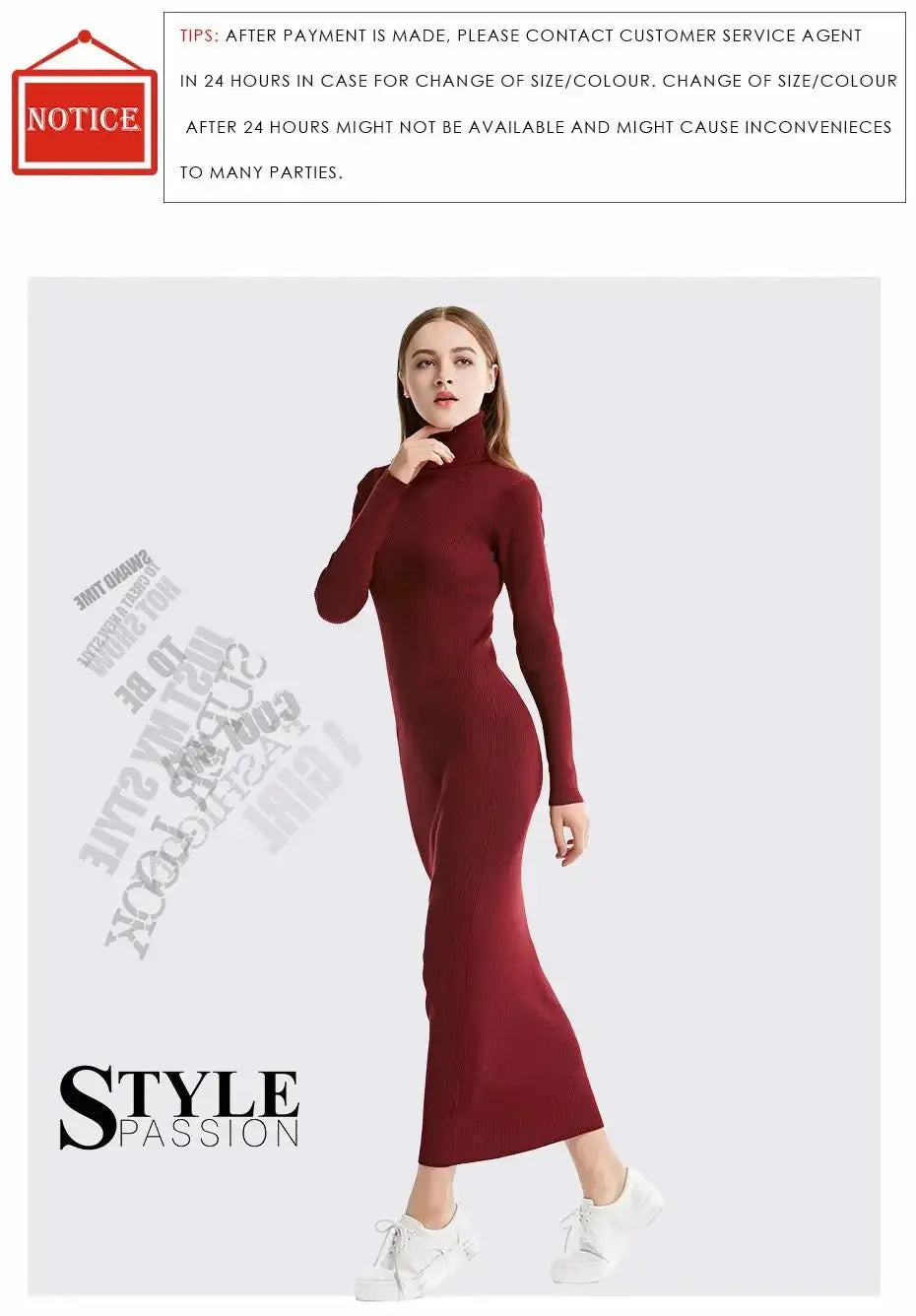 New Fashion Women Sexy Party Dress Knit Style Long Sleeve Turtleneck Winter Maxi Dress Slim Work Wear Office Dress Vestidos - haalish