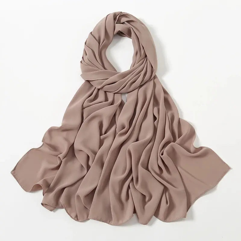 New Premium Chiffon Muslim Hijabs Scarf For Women Heavy Weight Chiffon Shawls Headscarf Wraps Foulard Islamic Turban Headband