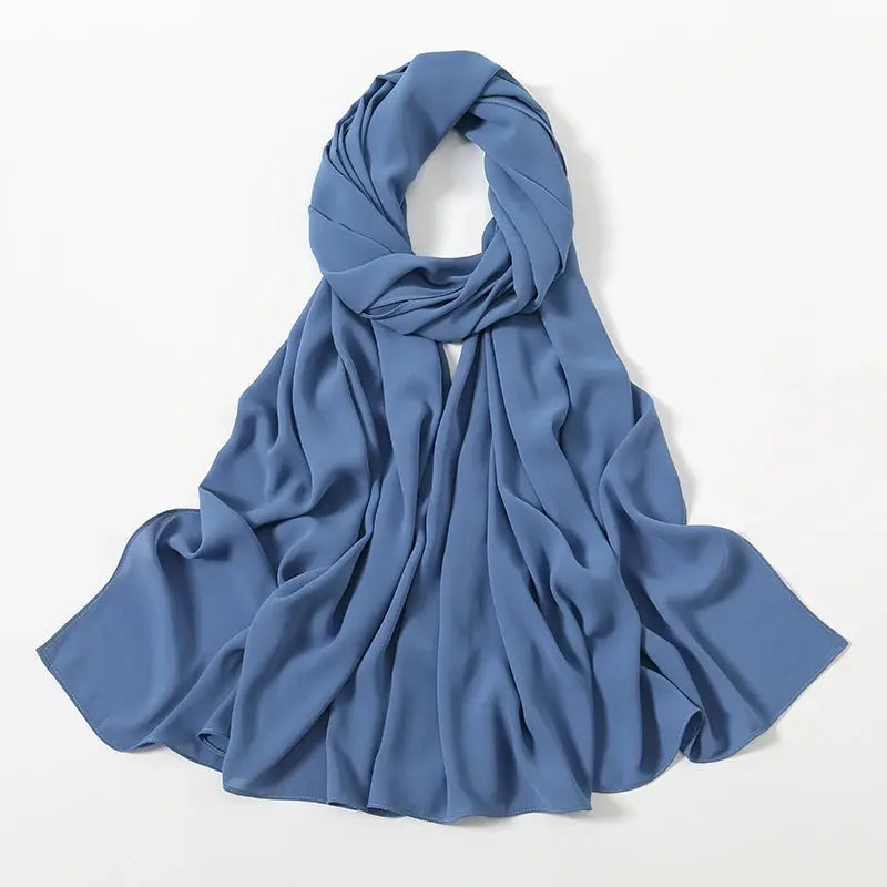 New Premium Chiffon Muslim Hijabs Scarf For Women Heavy Weight Chiffon Shawls Headscarf Wraps Foulard Islamic Turban Headband - haalish