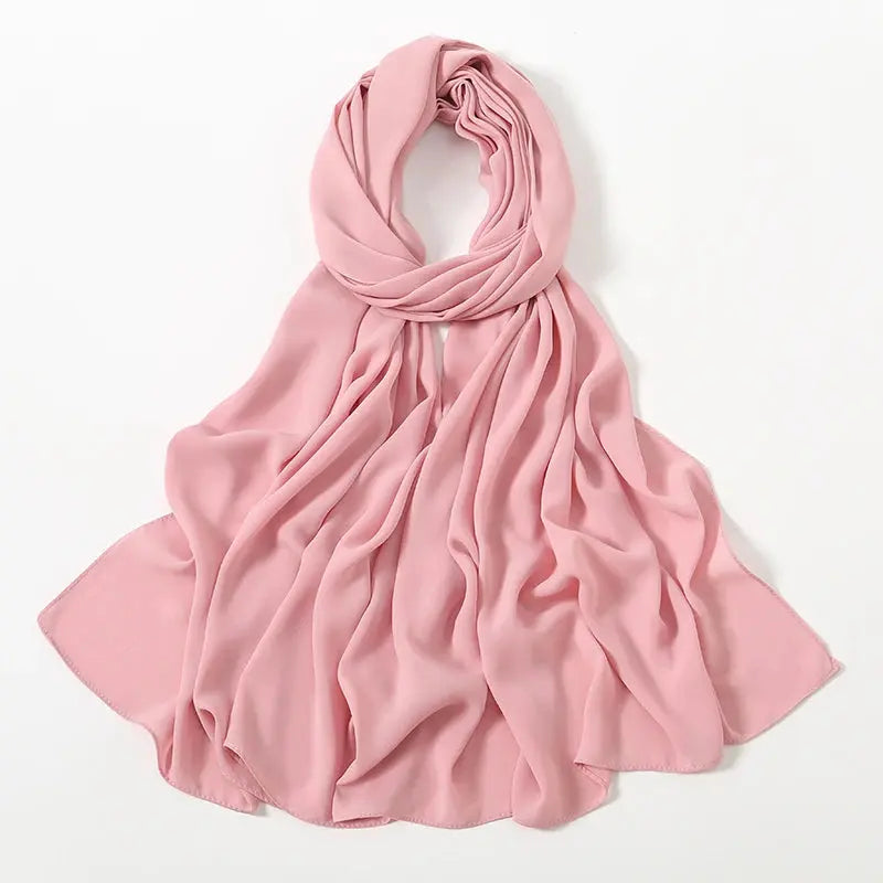 New Premium Chiffon Muslim Hijabs Scarf For Women Heavy Weight Chiffon Shawls Headscarf Wraps Foulard Islamic Turban Headband