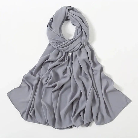 New Premium Chiffon Muslim Hijabs Scarf For Women Heavy Weight Chiffon Shawls Headscarf Wraps Foulard Islamic Turban Headband