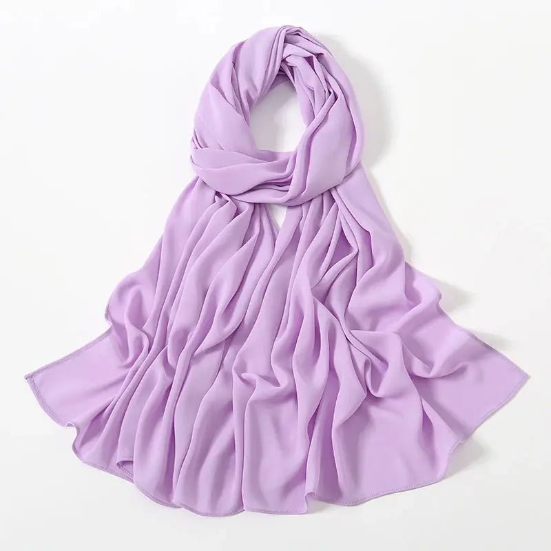 New Premium Chiffon Muslim Hijabs Scarf For Women Heavy Weight Chiffon Shawls Headscarf Wraps Foulard Islamic Turban Headband - haalish