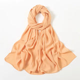 New Premium Chiffon Muslim Hijabs Scarf For Women Heavy Weight Chiffon Shawls Headscarf Wraps Foulard Islamic Turban Headband