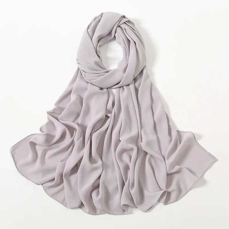 New Premium Chiffon Muslim Hijabs Scarf For Women Heavy Weight Chiffon Shawls Headscarf Wraps Foulard Islamic Turban Headband - haalish