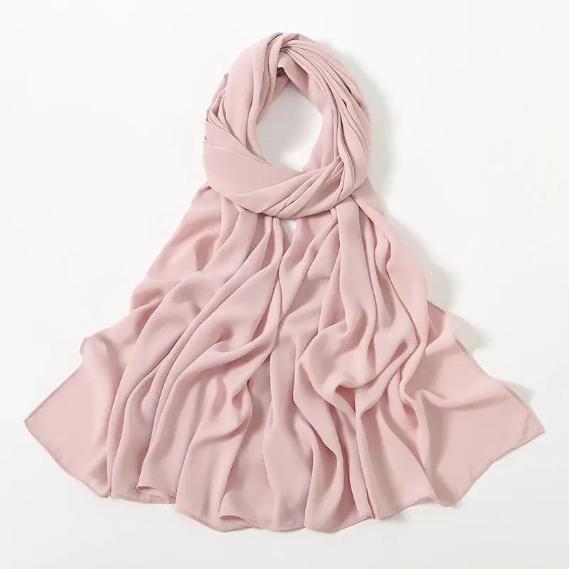 New Premium Chiffon Muslim Hijabs Scarf For Women Heavy Weight Chiffon Shawls Headscarf Wraps Foulard Islamic Turban Headband