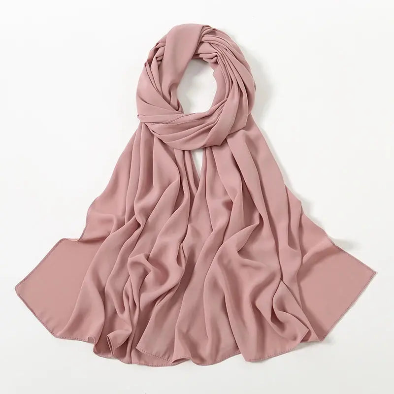 New Premium Chiffon Muslim Hijabs Scarf For Women Heavy Weight Chiffon Shawls Headscarf Wraps Foulard Islamic Turban Headband - haalish