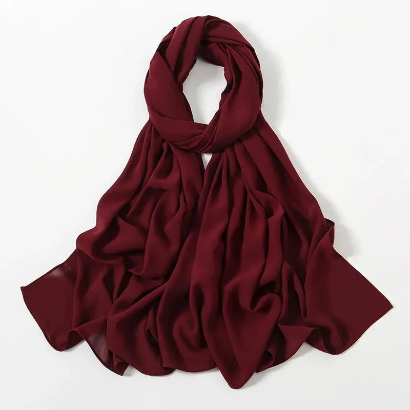 New Premium Chiffon Muslim Hijabs Scarf For Women Heavy Weight Chiffon Shawls Headscarf Wraps Foulard Islamic Turban Headband