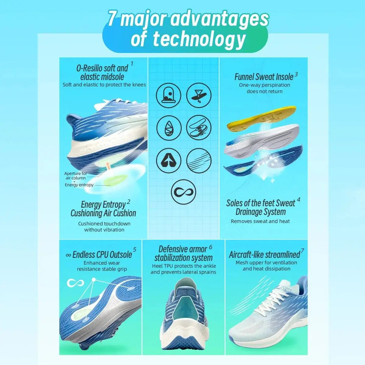 ONEMIX 2024 Air cushion Running Shoes  Breathable Outdoor Sport Sneakers Lightweight Athletic Jogging Walking Shoes