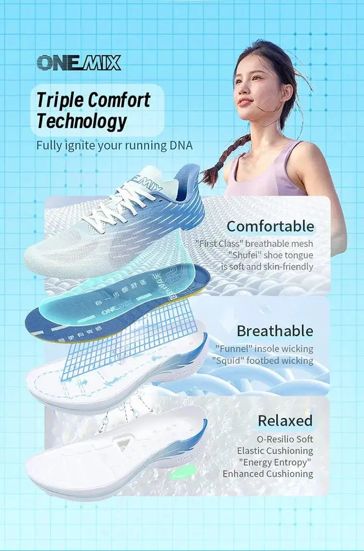 ONEMIX 2024 Air cushion Running Shoes  Breathable Outdoor Sport Sneakers Lightweight Athletic Jogging Walking Shoes - haalish