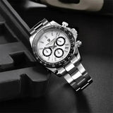 PAGANI DESIGN Top Luxury Brand Men Watches 100M Waterproof Quartz Wristwatch Sport Chronograph AR Sapphire mirror VK63 All Steel