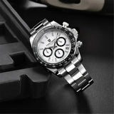 PAGANI DESIGN Top Luxury Brand Men Watches 100M Waterproof Quartz Wristwatch Sport Chronograph AR Sapphire mirror VK63 All Steel