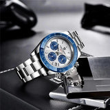 PAGANI DESIGN Top Luxury Brand Men Watches 100M Waterproof Quartz Wristwatch Sport Chronograph AR Sapphire mirror VK63 All Steel