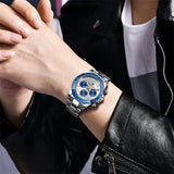 PAGANI DESIGN Top Luxury Brand Men Watches 100M Waterproof Quartz Wristwatch Sport Chronograph AR Sapphire mirror VK63 All Steel