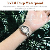 POEDAGAR Luxury Ladies Wristwatch Luminous Waterproof Date Week Woman Dress Watches Stainless Steel Women Watch Quartz Clock+Box