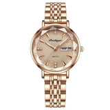 POEDAGAR Watch Women New Fashion Luxury Stainless Steel Wristwatch Bracelet Simple Rose Gold Waterproof Luminous Ladies Watches