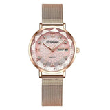 POEDAGAR Watch Women New Fashion Luxury Stainless Steel Wristwatch Bracelet Simple Rose Gold Waterproof Luminous Ladies Watches