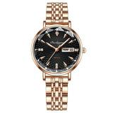 POEDAGAR Watch Women New Fashion Luxury Stainless Steel Wristwatch Bracelet Simple Rose Gold Waterproof Luminous Ladies Watches