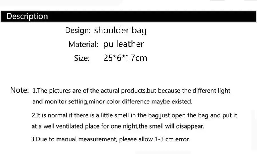 PU Leather Crossbody Bags Zipper New Fashion Shoulder Bag for Women Large Capacity Embroidery Thread Small Purse and Handbags