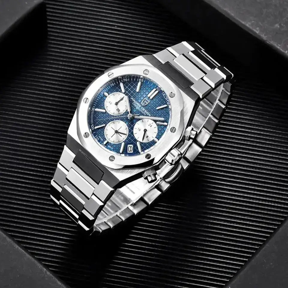 Pagani Design 2024 New VK63 Business Men's Quartz Watch Luxury Sapphire Stainless Steel 20Bar Waterproof Leisure Sports Watch Me - haalish