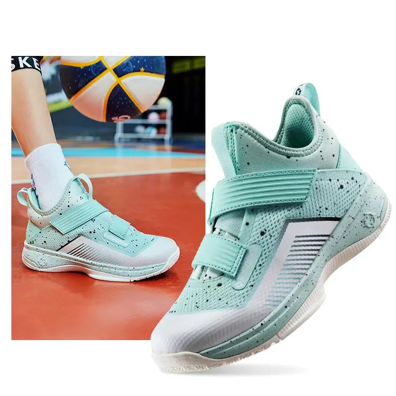 RIGORER Children's Basketball Shoes Boys And Girls Students Training Professional Big Children's New Year Running Shoes - haalish