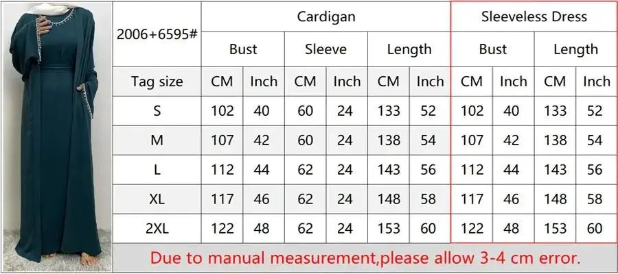 Ramadan Abaya Dubai Luxury 2 Chain Nida Turkey Modesty Robe Elegant With Pockets Muslim Sets Kimono Kaftan Islam Khimar Kebaya C