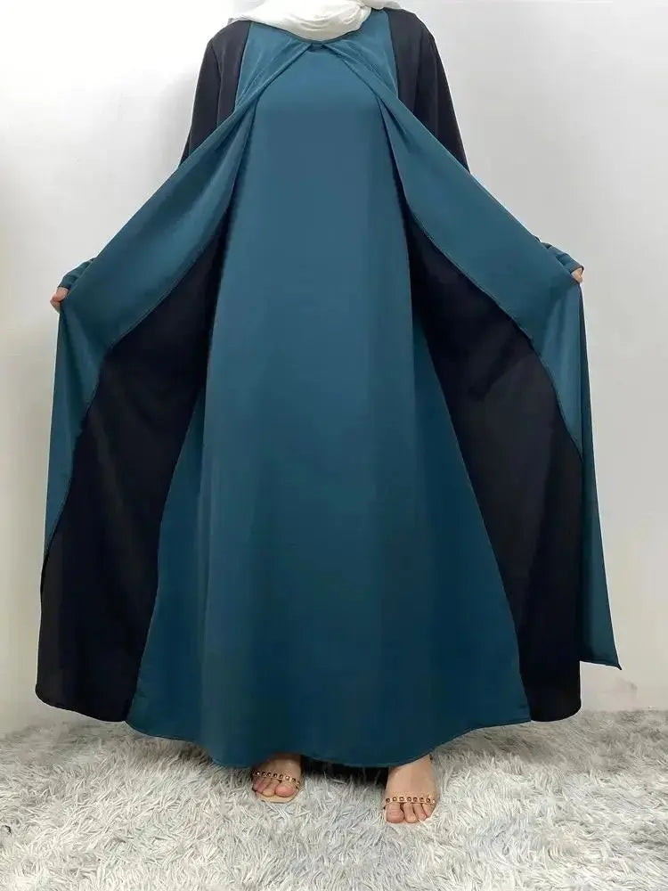 Ramadan Eid Muslim Abaya Dubai Luxury Splicing Fake Two Pieces Abayas For Women Kaftan Modest Dress Islam Caftan Marocain Femme