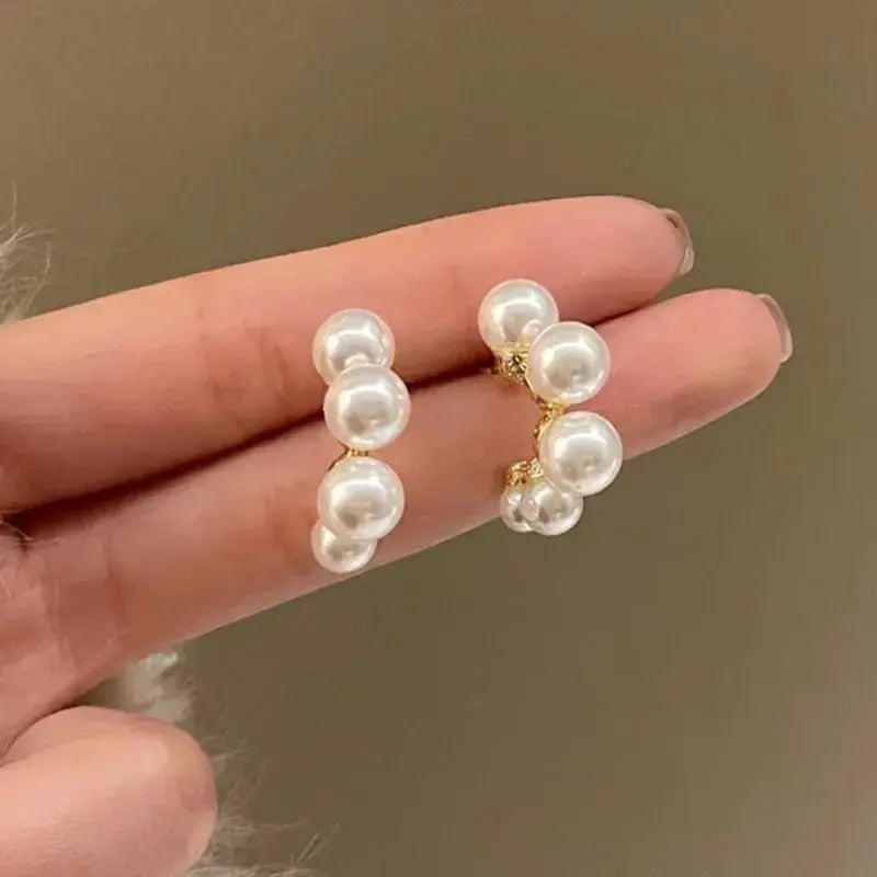 Refined Pearl Earrings 2022 for Women Trend Women Jewelry Earing Fashion Korean Delicate Pearl Woman Earrings