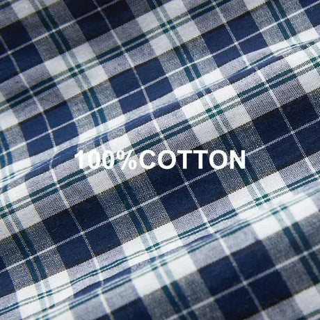 S-XL Mens Cotton Underwear Boxer Shorts Casual Plaid Elastic Waistband Button Mens Boxer Underwear Comfortable Shorts for Home