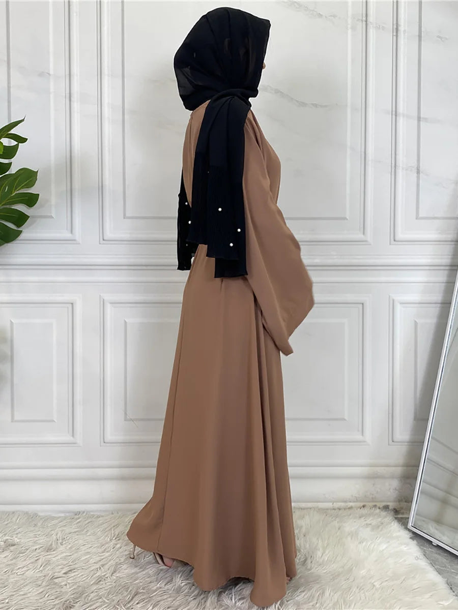 Modest Abaya Ramadan Musulman De Mode Maxi Robe Turkey Kaftan Islamic Clothing Muslim For Women Hijab Dress Caftan Vestidos - haalish