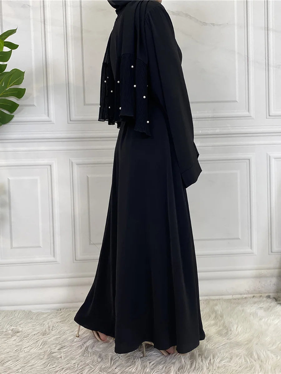 Modest Abaya Ramadan Musulman De Mode Maxi Robe Turkey Kaftan Islamic Clothing Muslim For Women Hijab Dress Caftan Vestidos - haalish