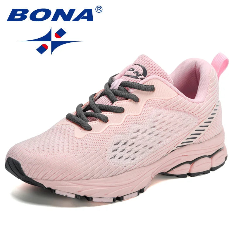 BONA New Designers Classics Sneakers Women Sports Shoes Casual Running Shoes Ladies Breathable Jogging Footwear Feminino