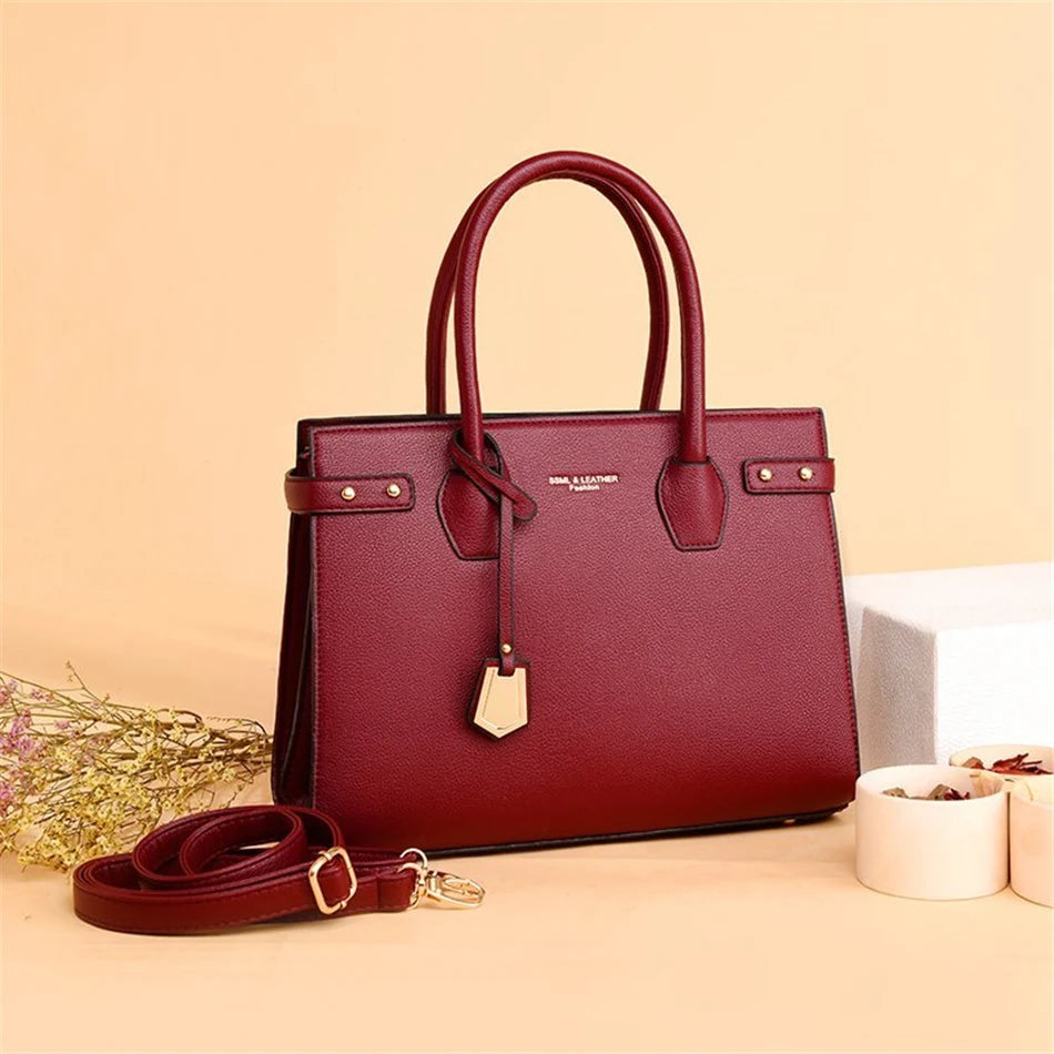 Genuine Handbags for Women 2024 New Luxury Ladies Hand Bags Female Leather Shoulder Top-Handle Crossbody Bags Casual Tote Sac