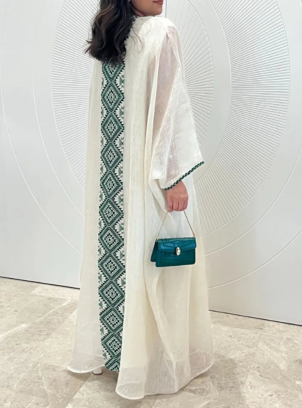 Elegant Embroidery Muslim Dress Ramadan Gurban Dubai Arab Two Piece Set Middle East Turkey Slash-Neck Fashion Abaya Clothing