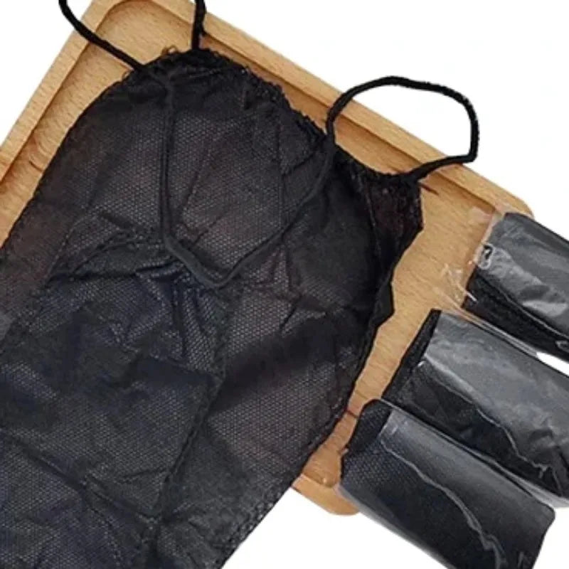Black Travel Sweat Steam Sauna Breathable Disposable G-string Panties Underwear T-back Saloon Spa Underwear Women Underwear