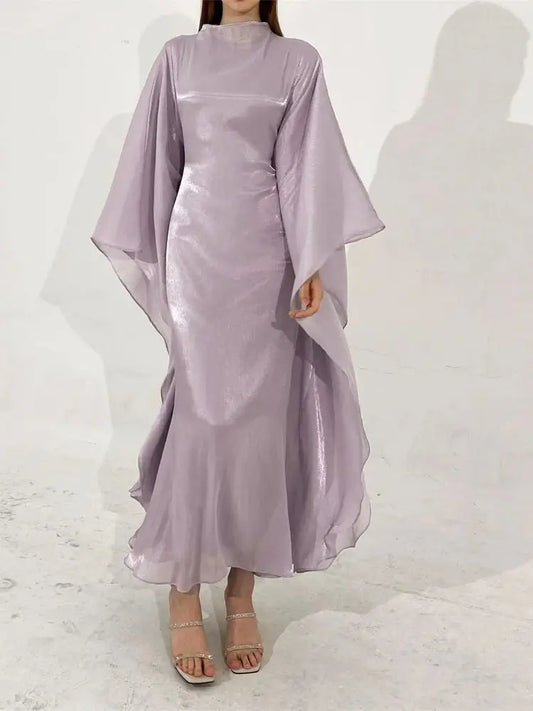 Ramadan Eid Satin Abaya Prayer Clothes Women Kaftan Turkey Islam Muslim Long Dress Kebaya Caftan Marocain Robe Femme Musulmane