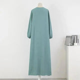 Spirng Autumn Full Sleeve Casual Plus Size Dress Women Loose Maxi Dresses Female Oversize Long Dresses Vestidoes Fit 120KG