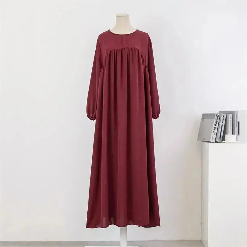 Spirng Autumn Full Sleeve Casual Plus Size Dress Women Loose Maxi Dresses Female Oversize Long Dresses Vestidoes Fit 120KG - haalish