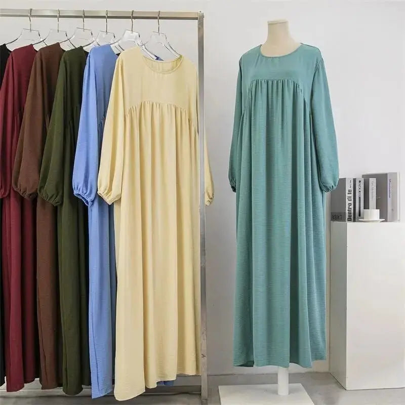 Spirng Autumn Full Sleeve Casual Plus Size Dress Women Loose Maxi Dresses Female Oversize Long Dresses Vestidoes Fit 120KG - haalish