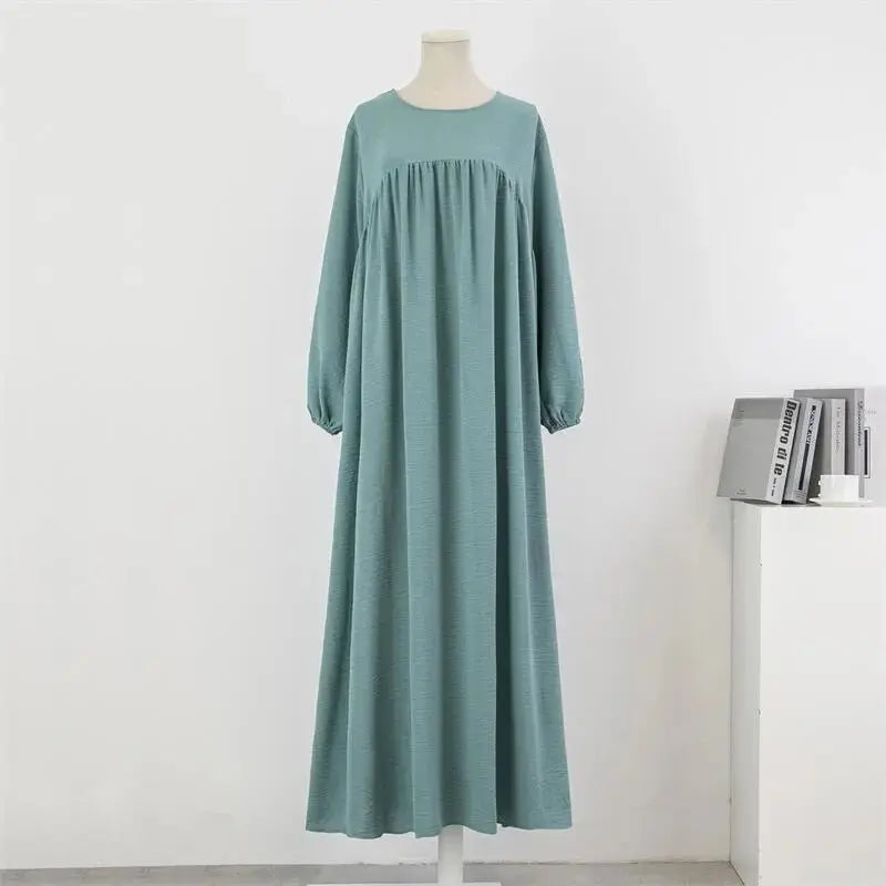 Spirng Autumn Full Sleeve Casual Plus Size Dress Women Loose Maxi Dresses Female Oversize Long Dresses Vestidoes Fit 120KG