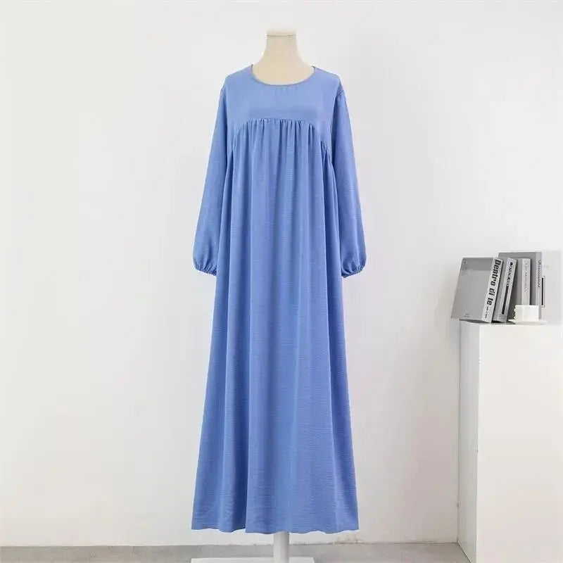 Spirng Autumn Full Sleeve Casual Plus Size Dress Women Loose Maxi Dresses Female Oversize Long Dresses Vestidoes Fit 120KG - haalish