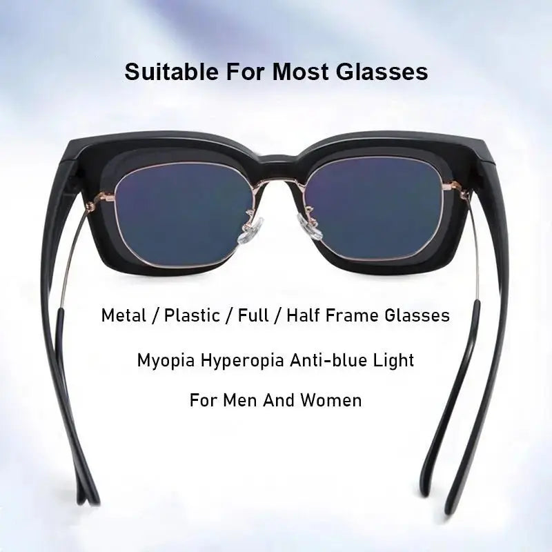 Summer Driving Sun Protection Polarized Light One Mirror Dual Use Anti Glare Trendy Sunglasses - haalish