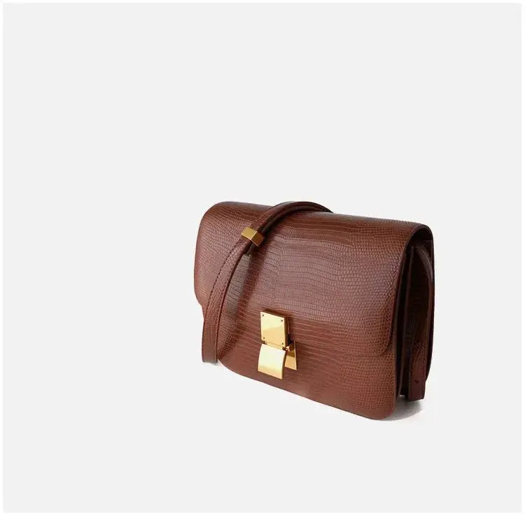 UBELLIN New Lizard Pattern BOX Tofu Bags Women Leather Shoulder Messenger Portable Luxury Small Square Bag Women Fashion Trendy