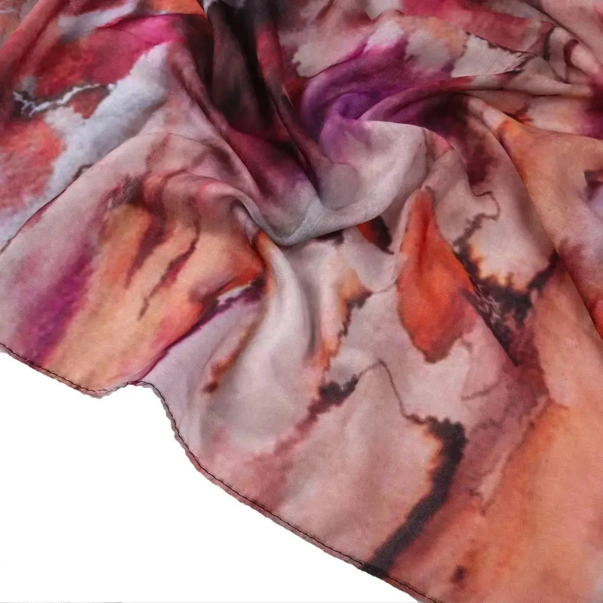 Watercolour Floral Printed Modal Breathable Light Weight Soft Cotton Rayon Viscose Woven Modal Muslim Women Shawl Hijab Scarf - haalish