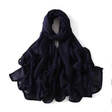 Women Big Size Plain Solid Cotton Rayon Hijab Scarf Lady High Quality Wraps and Shawls Musulman Headband Islamic Turban 180*95Cm