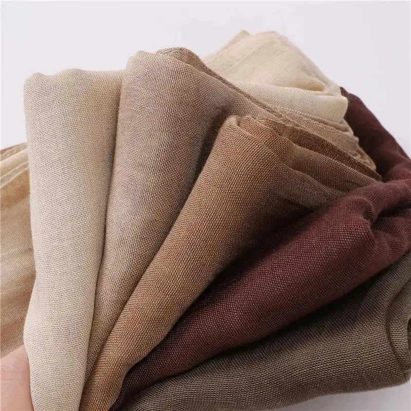 Women Big Size Plain Solid Cotton Rayon Hijab Scarf Lady High Quality Wraps and Shawls Musulman Headband Islamic Turban 180*95Cm - haalish