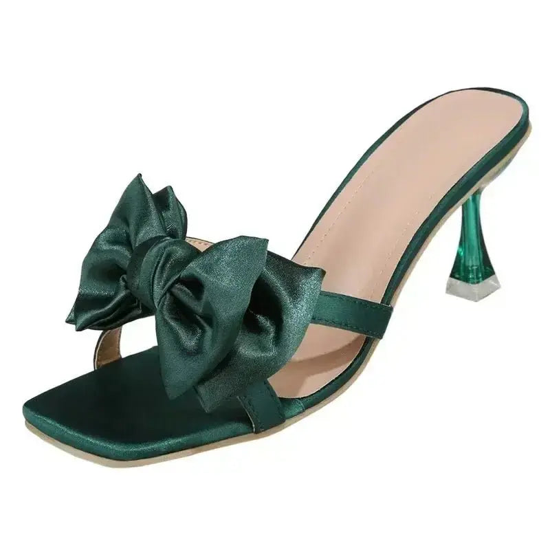 Women Sandals Stiletto Green High Medium Heel Frocks Luxury Fashion Chic Party Weddings Gold Sexy Designer Wedding Elegant Shoes - haalish