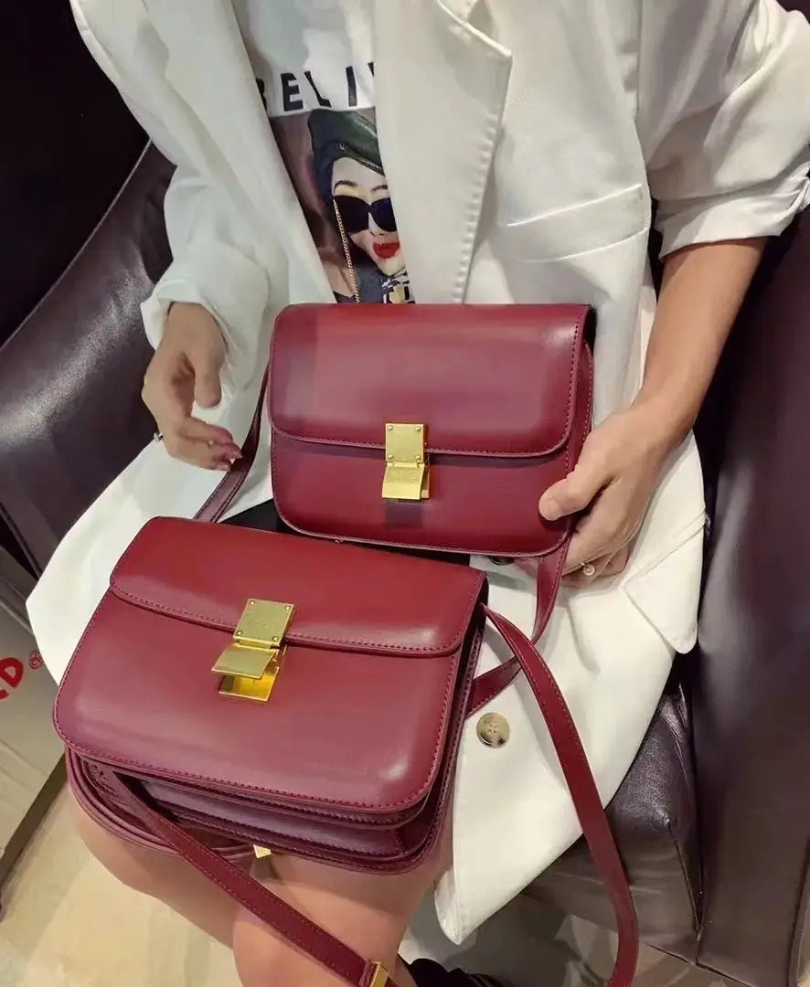 Women’s Genuine Leather Shoulder Bag 2022 Trend Brand Small Square Bags Luxury Designer Handbag Fashion Messenger BagsTofu Bags - haalish