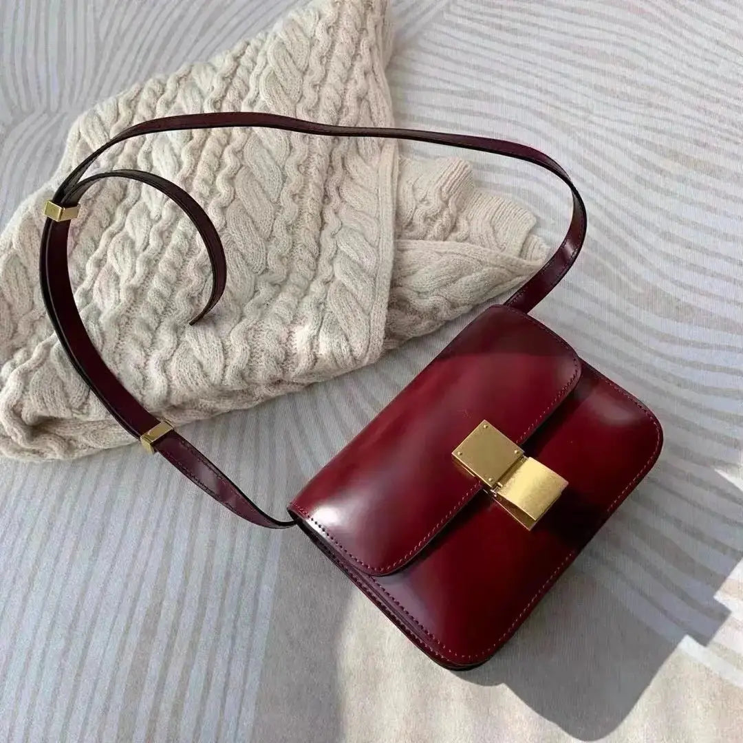 Women’s Genuine Leather Shoulder Bag 2022 Trend Brand Small Square Bags Luxury Designer Handbag Fashion Messenger BagsTofu Bags - haalish