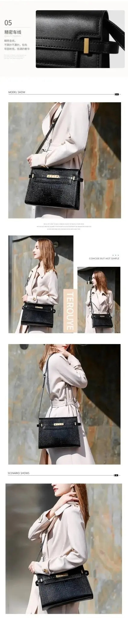 Women's Luxury Designer Handbag Fashion Underarm Bag Top Quality Real Leather Crossbody Shoulder Large Capacity Square Bag