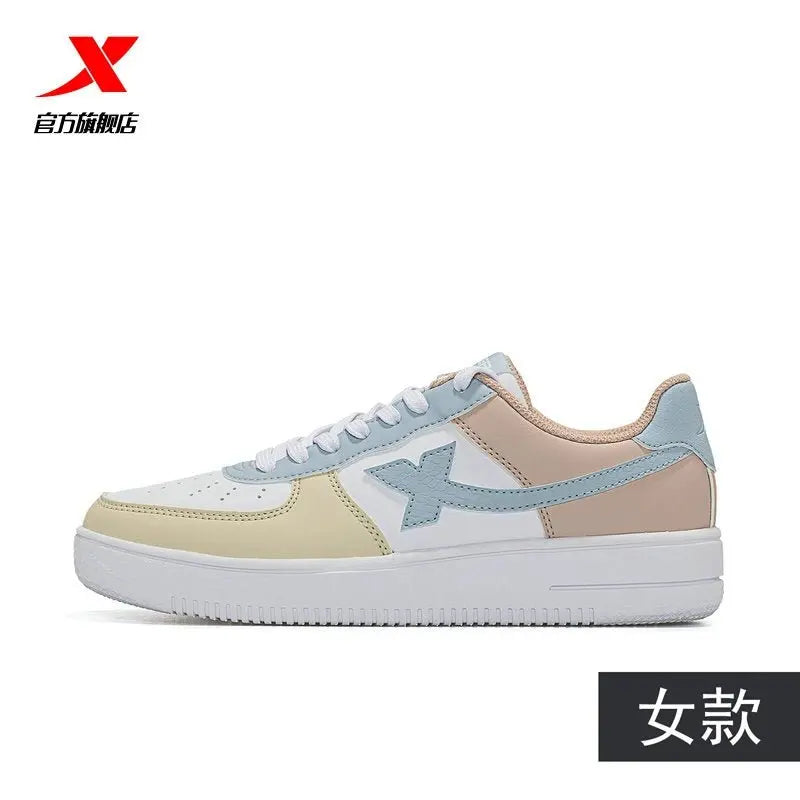 Xtep Air Force One board shoes men's shoes autumn casual shoes couple sneakers women's shoes versatile platform small white shoes - haalish